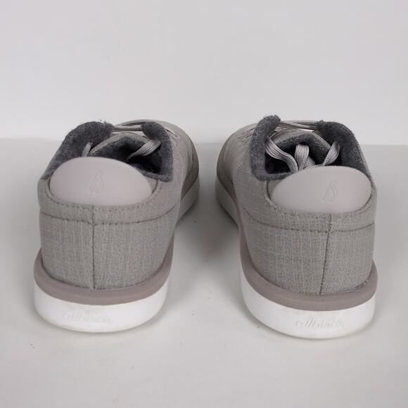 ALLBIRDS Wool Piper Woven Lace Up Sneaker in Pewter Grey Blizzard Sole Women's 7 - Picture 4 of 8